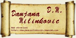 Damjana Milinković vizit kartica